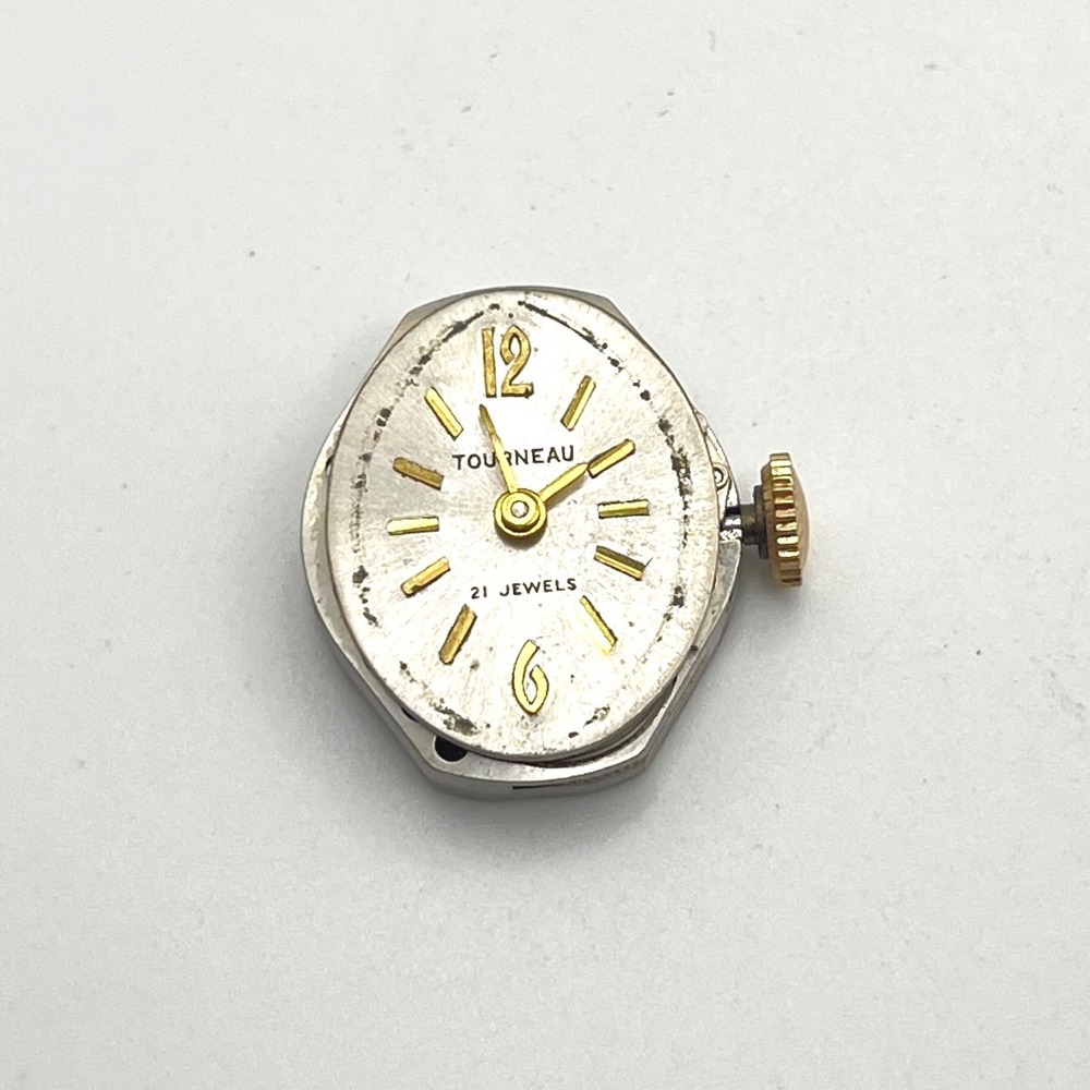 Vintage Tourneau 21 Jewels Mechanical Watch Movement Dial UT 231R for Parts